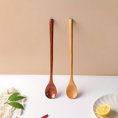 1pc Wooden Mixing Spoon Salad Servers Cooking Spoons Wood Kitchen Utensils