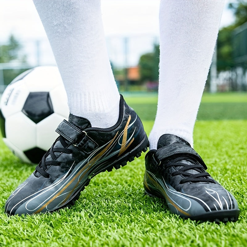 Youth Turf Soccer Shoes Hook And Loop Fastener Safe For Ankle All Season
