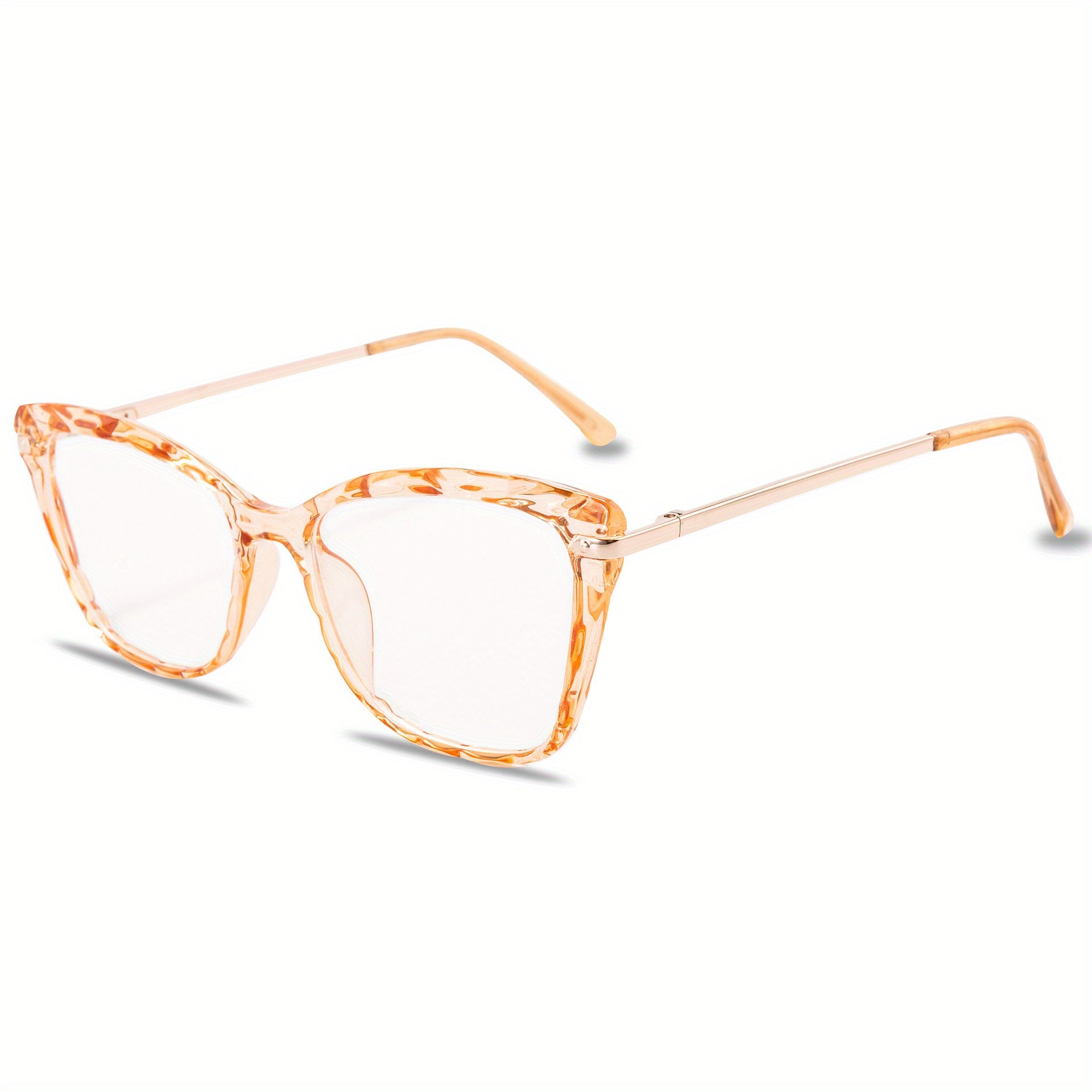 Square Cat Eye Glasses Jelly Frame Clear Lens Glasses