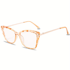Square Cat Eye Glasses Jelly Frame Clear Lens Glasses