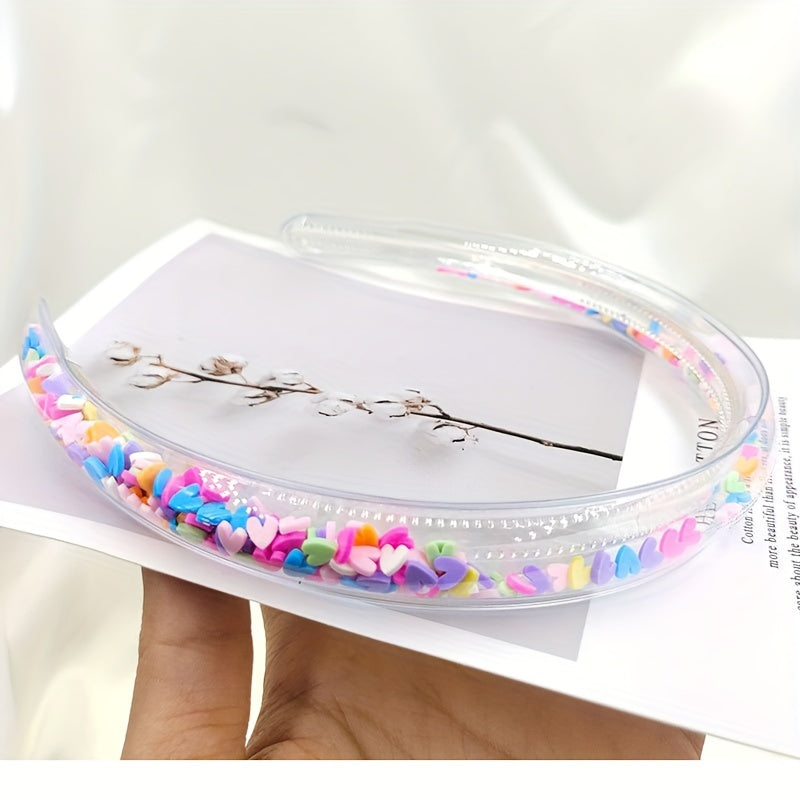 Kids Transparent Sequin Hair Hoop Sweet Hair Accessories