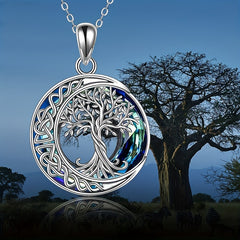 Tree Of Life Crystal Pendant Necklace Banquet Jewelry