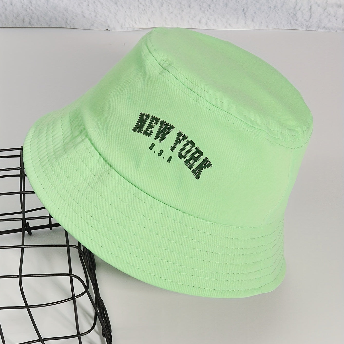 York Print Bucket Hat Unisex Lightweight Sunscreen Fisherman Cap
