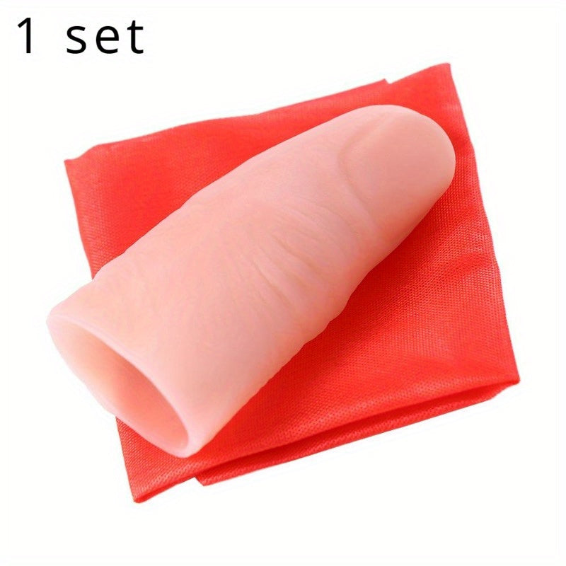 Magic Disappearing Finger Trick Scarf Red