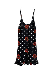  Rose & Polka Dot Print Cami Sleep Dress
