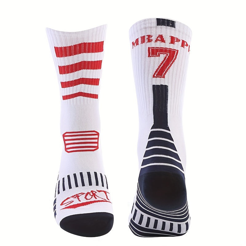 1pair Crew Socks Football Socks Thin Sports Socks Sweat absorbing Wear resistant