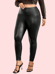  Casual Leggings High Rise Faux Leather Skinny Leggings