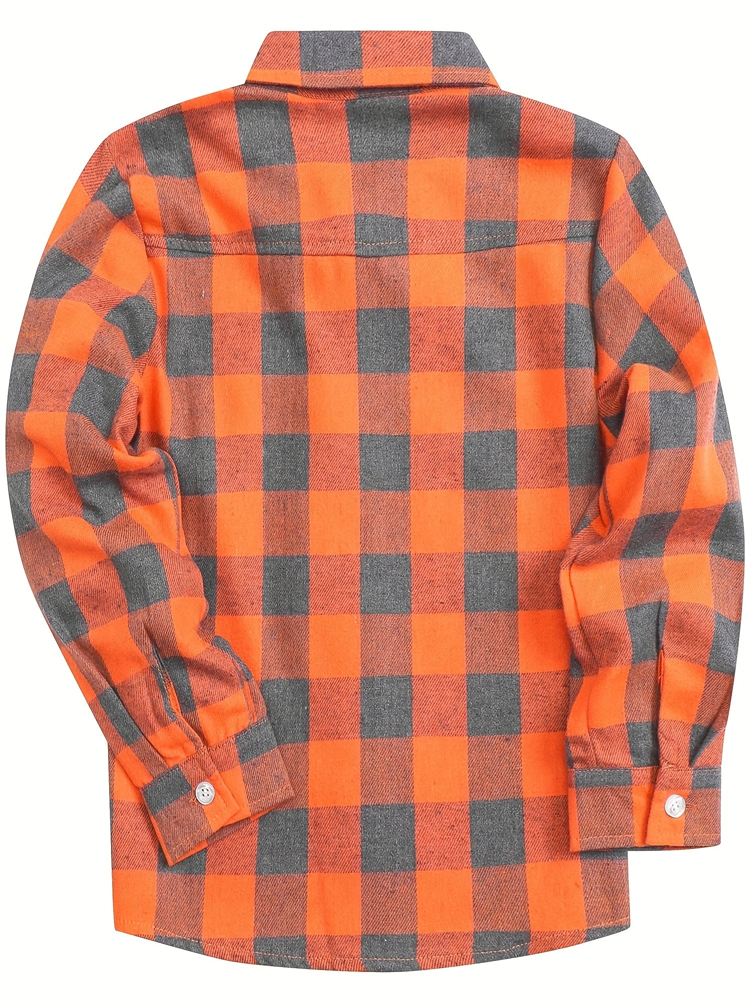 Plaid Print Men's Casual Long Sleeve Shirt with Chest Pocket
