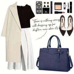 15.6 Inch Waterproof Laptop Tote Bag PU Leather Briefcase