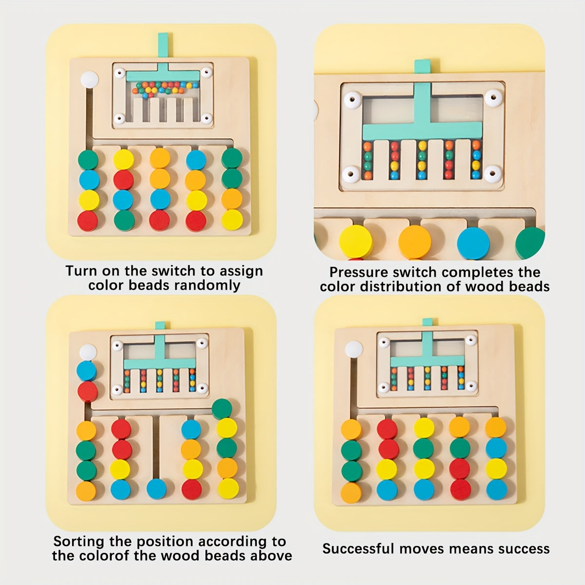 Colorful Bead Counting Puzzle Toy for Kids Ages 3, Educational Learning Toy