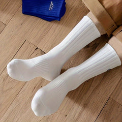 4 Pairs Letter Print Socks Women's Mid Tube Stockings & Hosiery