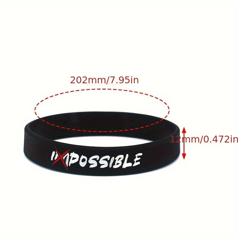 5pcs Waterproof Inspirational Silicone Bracelets