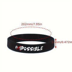 5pcs Waterproof Inspirational Silicone Bracelets