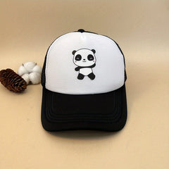 Panda Print Trucker Hat Mesh Baseball Cap Sun Shade Dad Hat