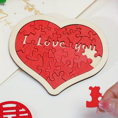 Wooden love puzzle wedding game props trickster groom man Christmas
