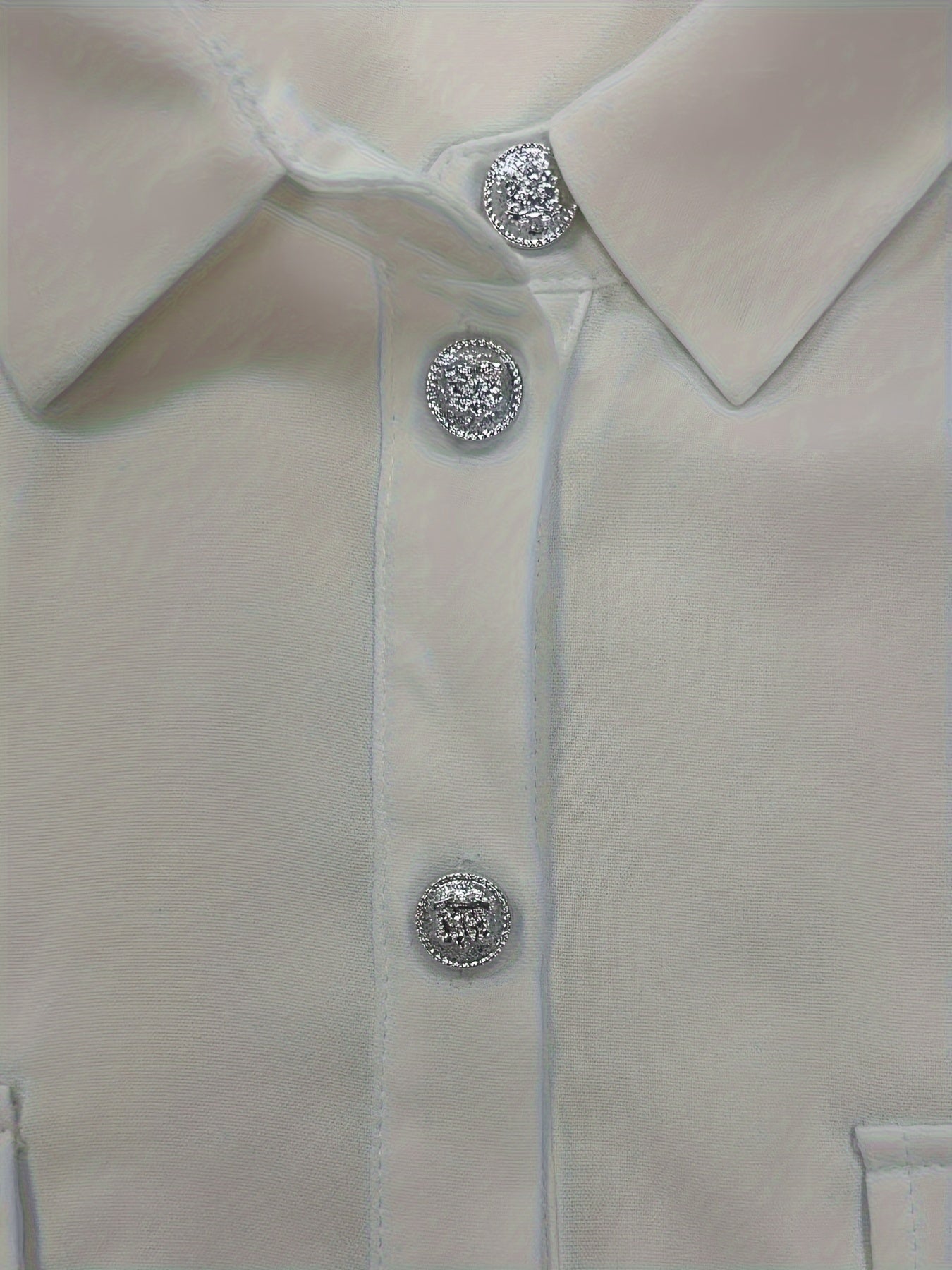  Lantern Sleeve Button Up Blouse