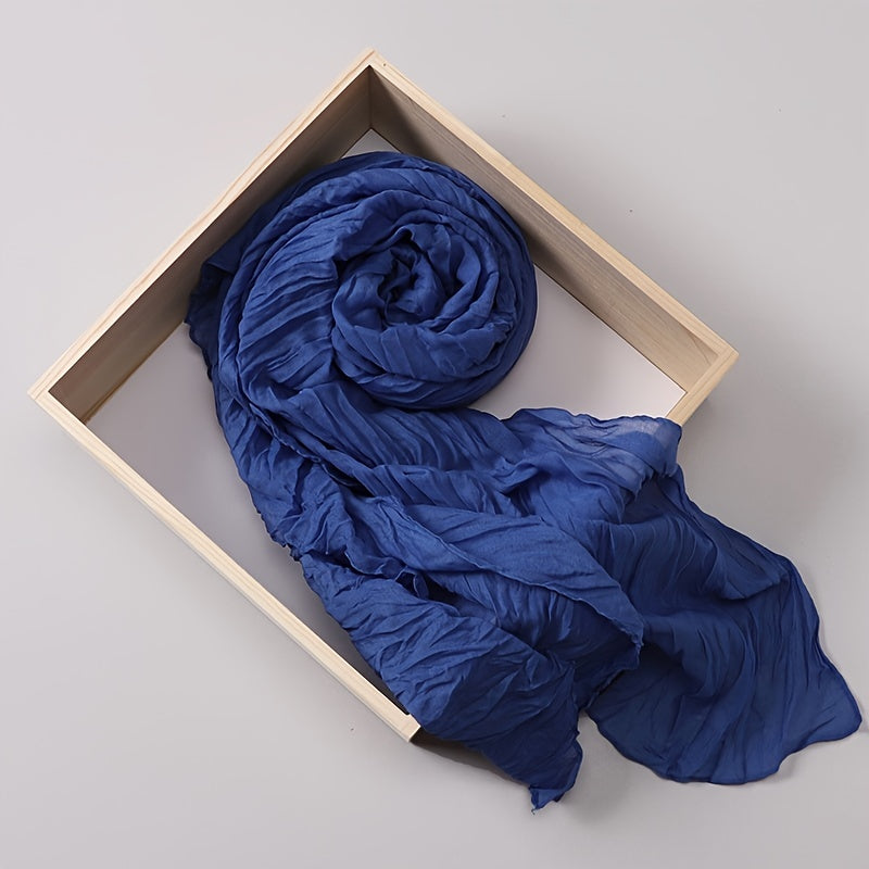 Soft Natural Scarf Wrinkle Wrap For Women & Men Breathable Material