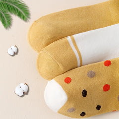 5 Pairs Bear Print Socks, Comfy & Mid Tube, Women's Stockings & Hosiery