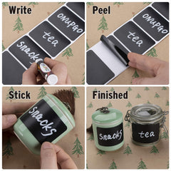 150pcs Waterproof Chalkboard Labels Reusable Stickers For Mason Jars