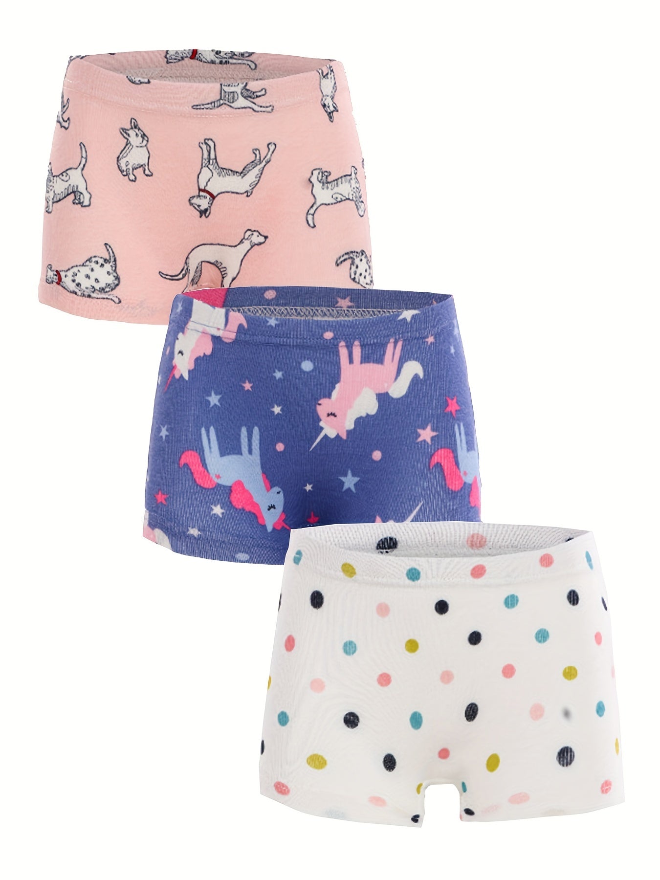 Girls Unicorn Rainbow Graphics Cotton Panties