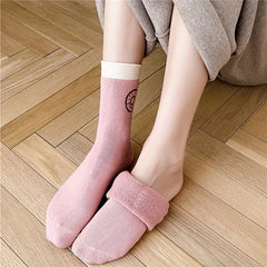 5 Pairs Cartoon Food Print Comfy Mid Tube Socks Women's Stockings & Hosiery