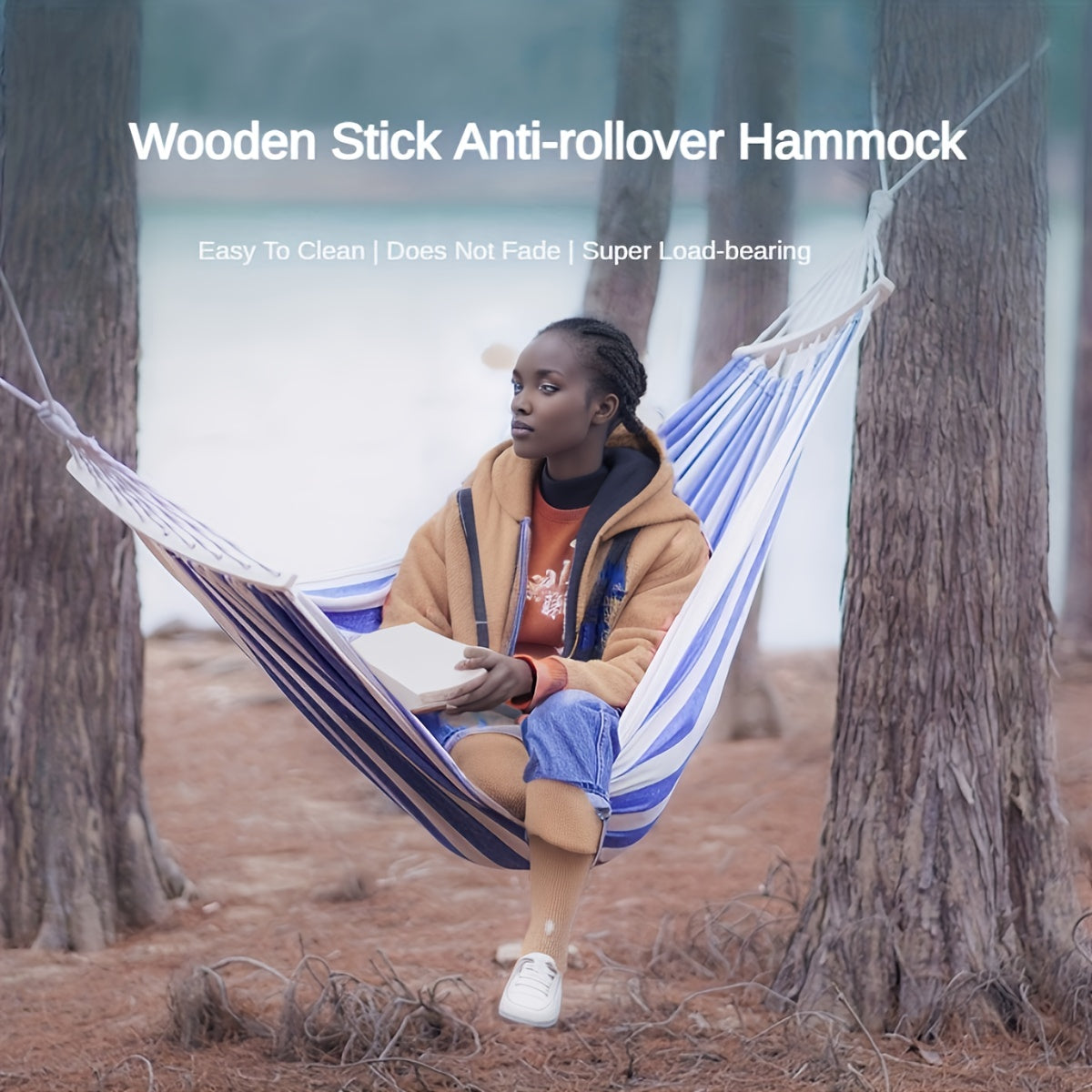 Anti Rollover Canvas Hammock for Outdoor Camping