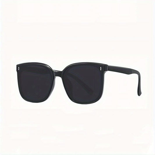 Square Frame Foldable Sunglasses Solid Glasses Rivet Decor UV400