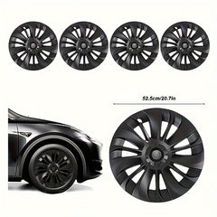 Matte Hubcap Wheel Covers 4Pcs 48 26 Cm Replacement For Model Y
