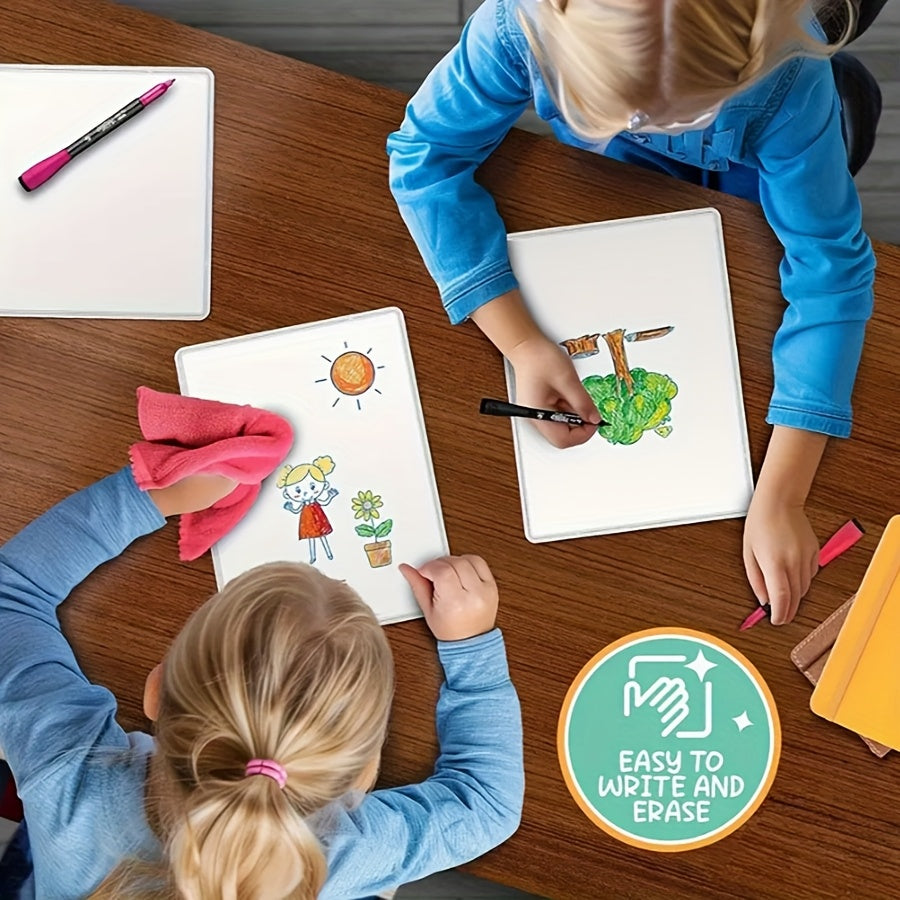 10pcs Small Dry Erase Sheets 21.01x30.0cm for Kids Teacher Class