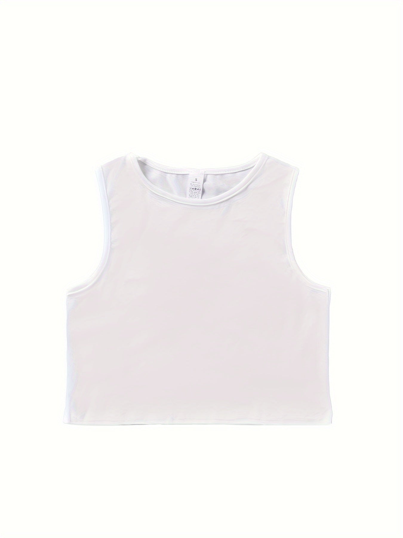 2pcs Solid Tank Tops Crew Neck Sleeveless Top Women's Lingerie