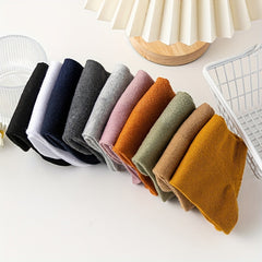 10 Pairs Solid Ankle Socks Casual & Comfy Low Cut Socks Women's Stockings