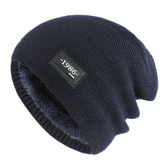 Velvet Woolen Beanie Hat Outdoor Cycling Ski Ear Protection Knit Warm Hat