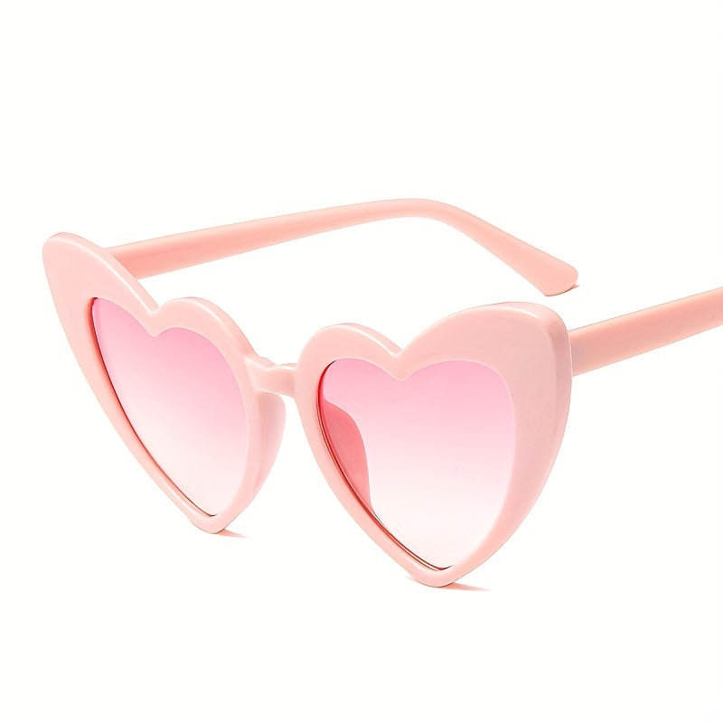 Heart Shaped Sunglasses Men Women Big Frame Cat Eye Vintage Glasses