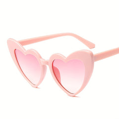 Heart Shaped Sunglasses Men Women Big Frame Cat Eye Vintage Glasses