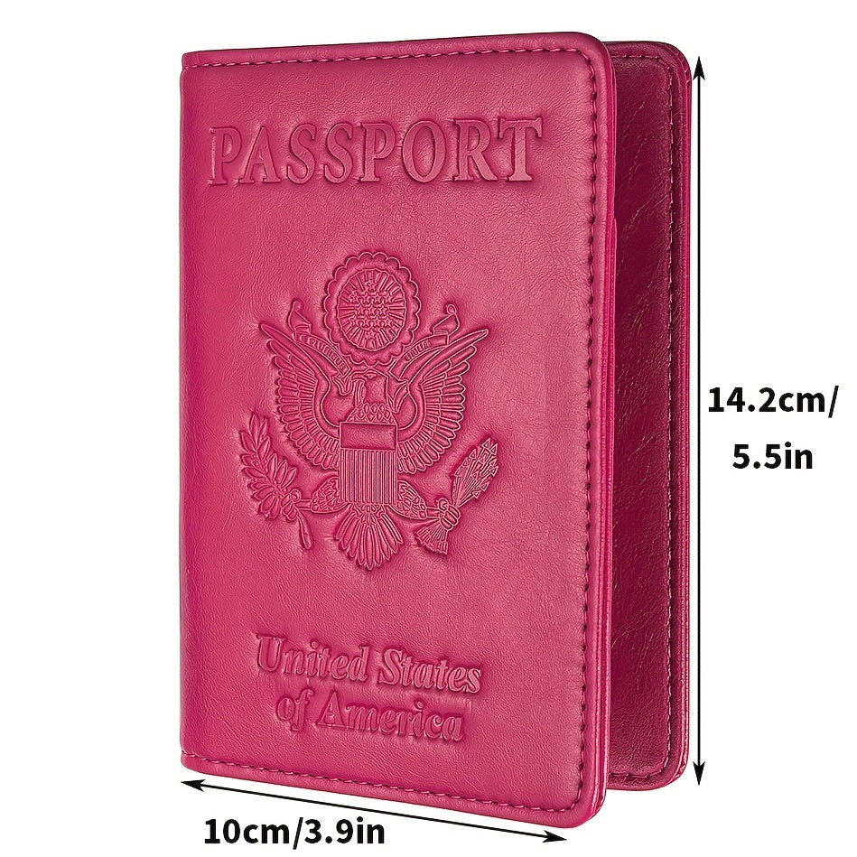 PU Leather RFID Anti theft Brush Passport Holder Classic Travel Passport Holder