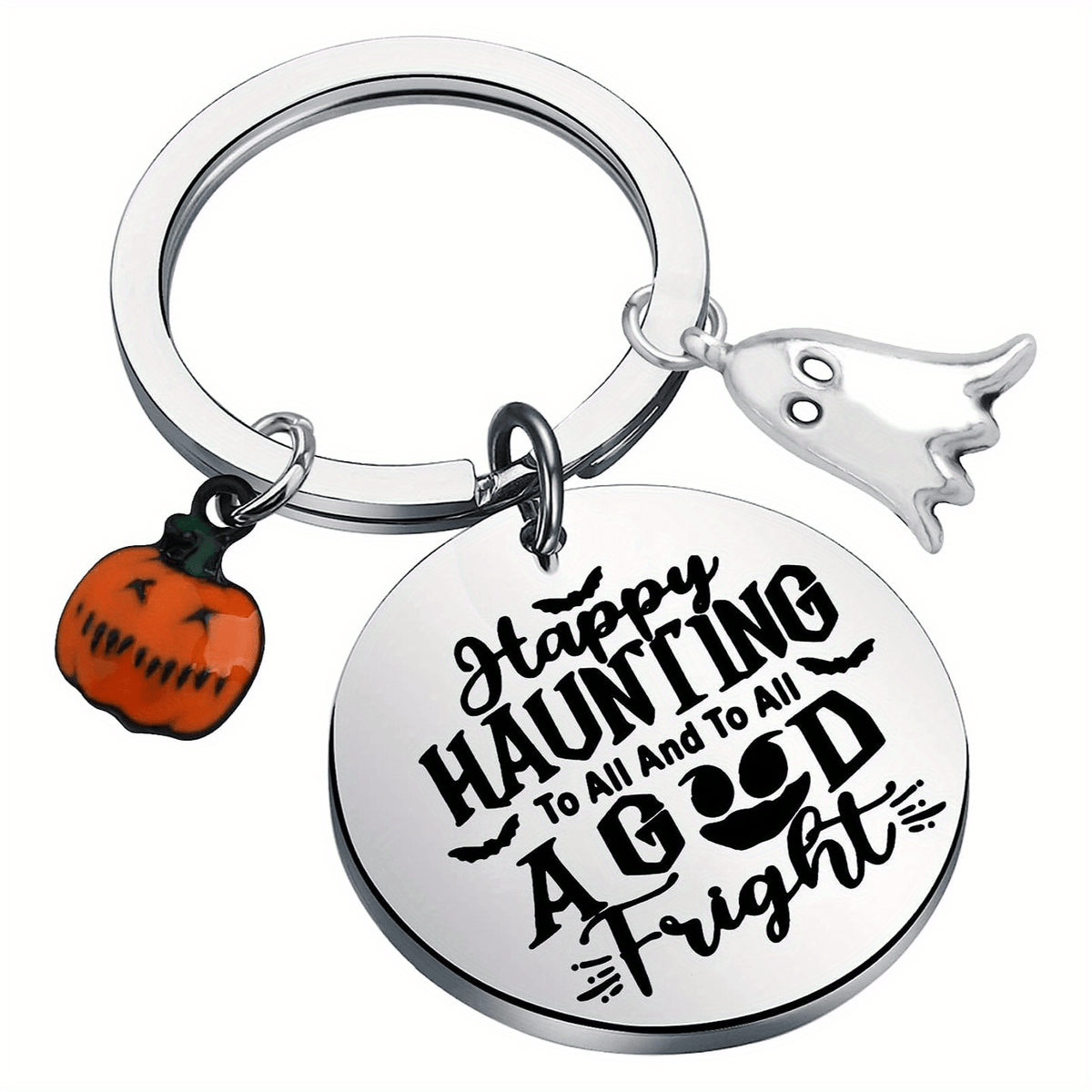 Cartoon Ghost Keychain Charm Purse Bag Backpack Car Key Pendant Halloween