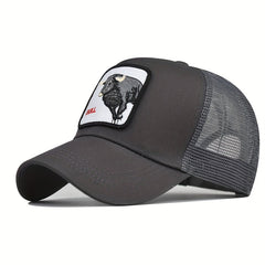 Bull Cash Cartoon Baseball Cap Animal Embroidery Patch Trucker Hat