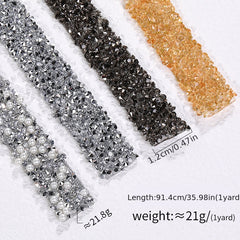 91m Rhinestone Ribbon With Artificial Diamond Trim for DIY Crafts