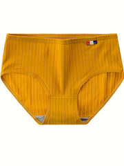 5 Pack Plus Size Ribbed Knit Panties Set Women's Solid Mid Waisted Breathable