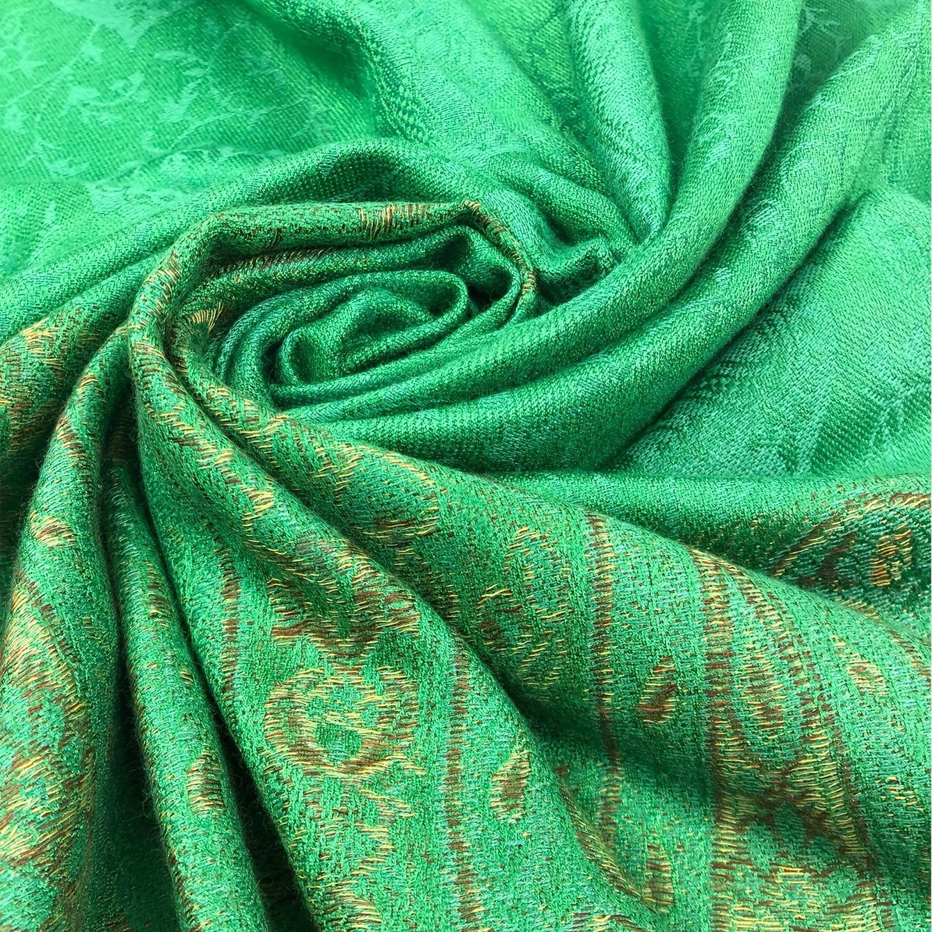 Green Viscose Sun Proof Scarf Windproof Cashew Print