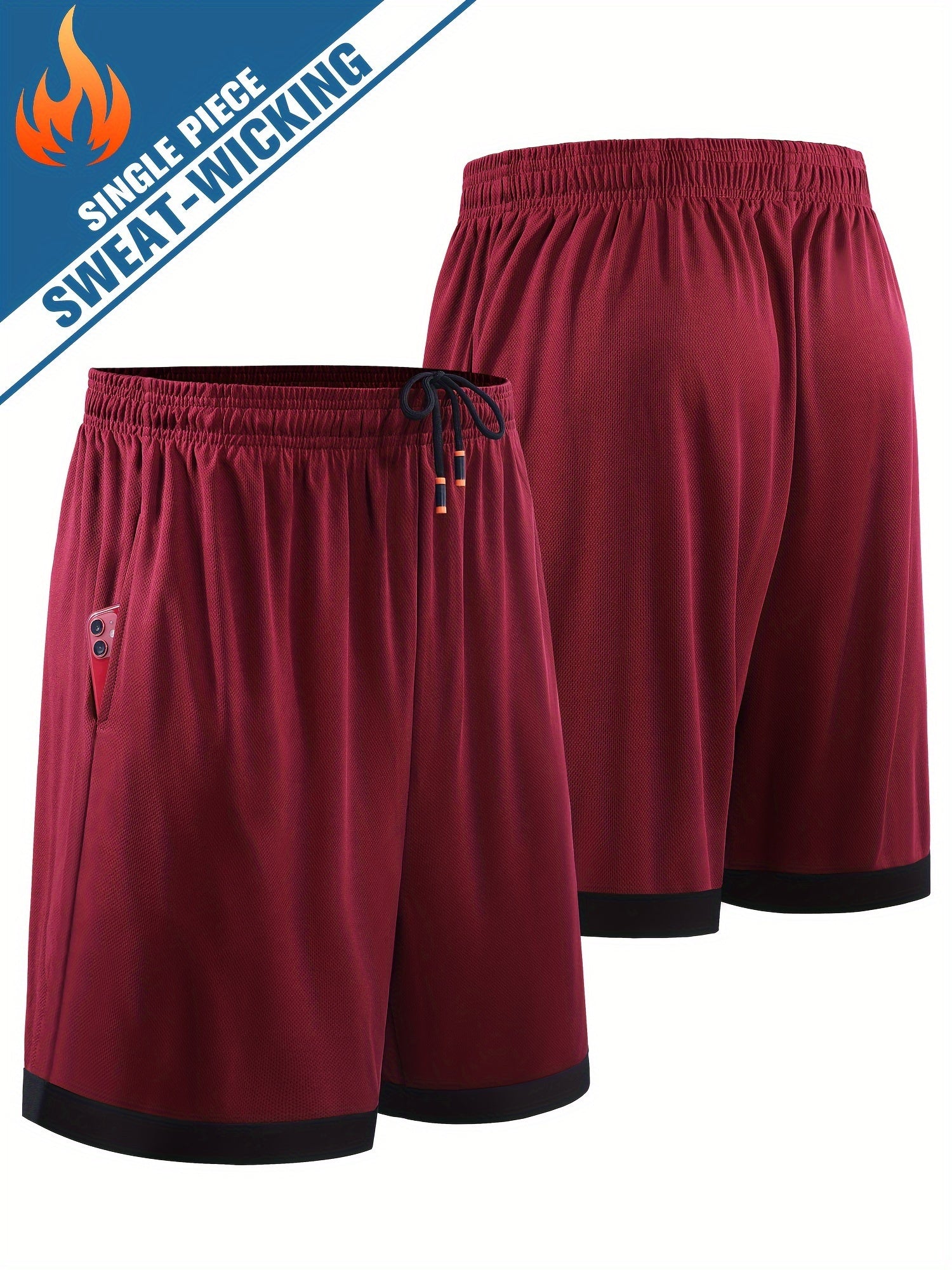 Men's Comfy Sport Shorts Quick Dry Moisture Wicking Mid Stretch Breathable