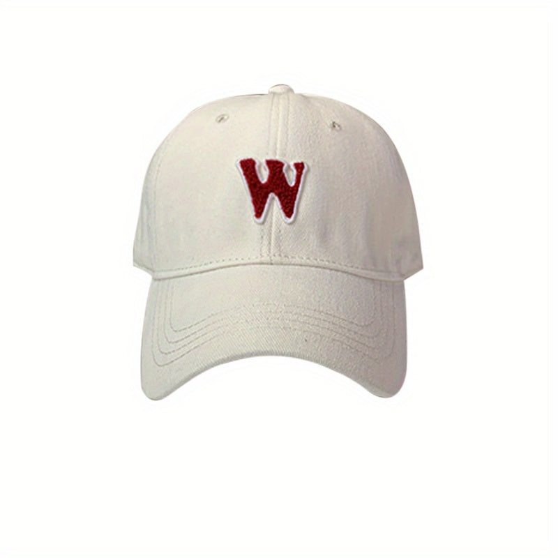 W Embroidery Baseball Cap Casual Women Sun Hat Outdoor Sunscreen Sports Hats