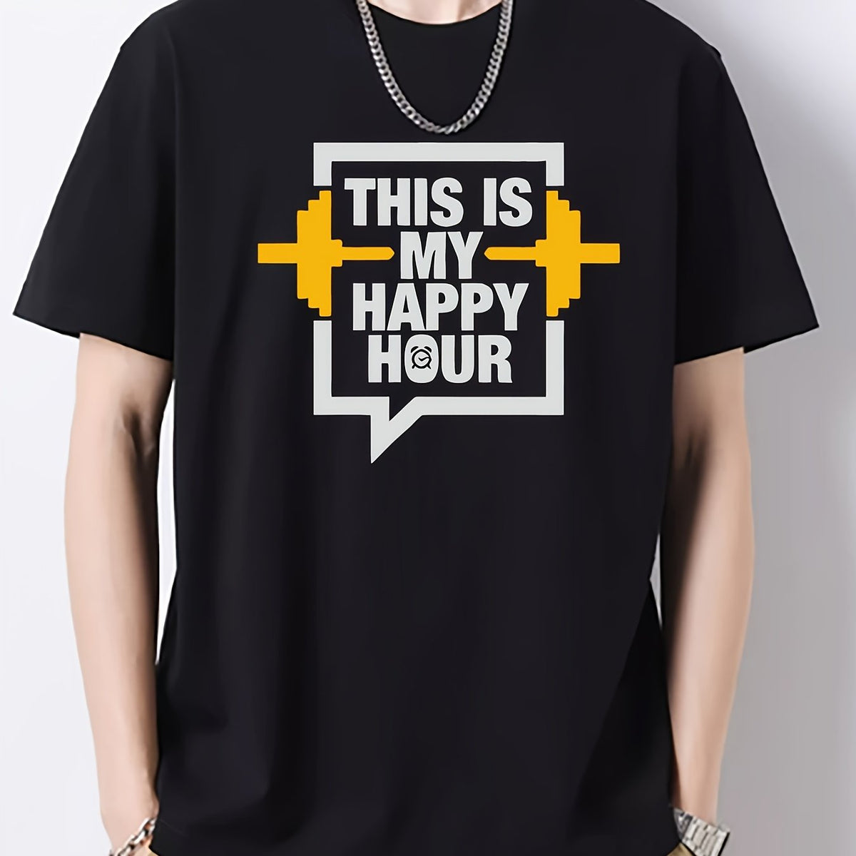 Men's Cotton Slim Fit T-shirt for Spring Summer Holiday