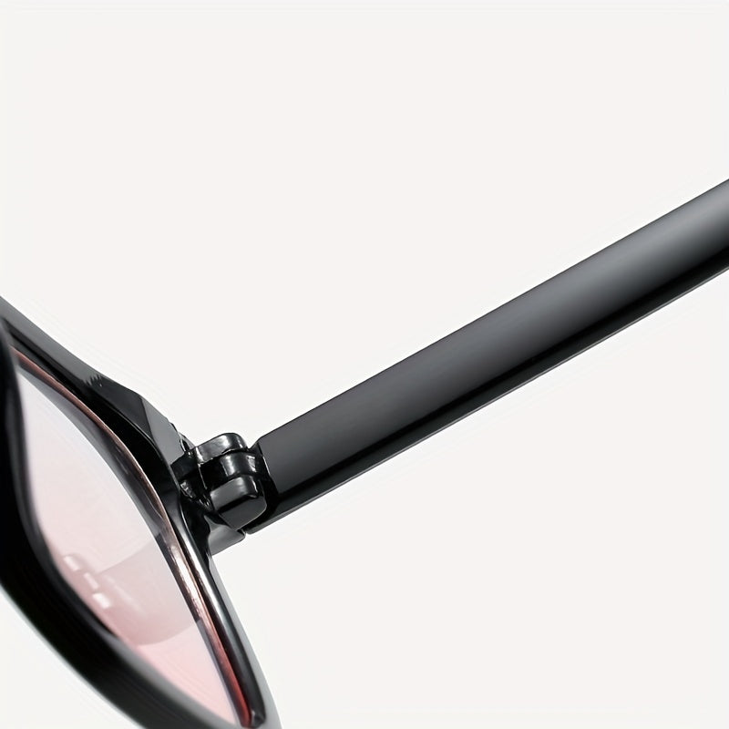 Y2K Pink Square Sunglasses Gradient UV400 Sun Shades