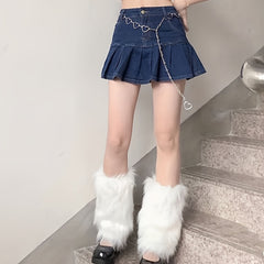 Fuzzy Leg Warmers Thickened Warm Knee High Socks Women's Stockings