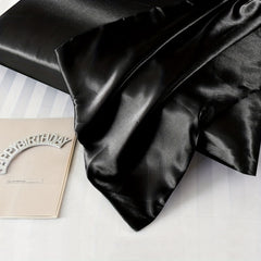 1 Pair Faux Silk Satin Pillowcase Envelope Design