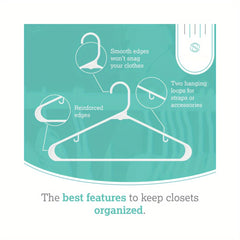 Plastic Coat Hanger for Closet Coats & Shirts