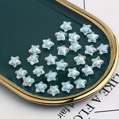 20pcs 12mm Plated Acrylic Star Inner Beads DIY Jewelry Accessories