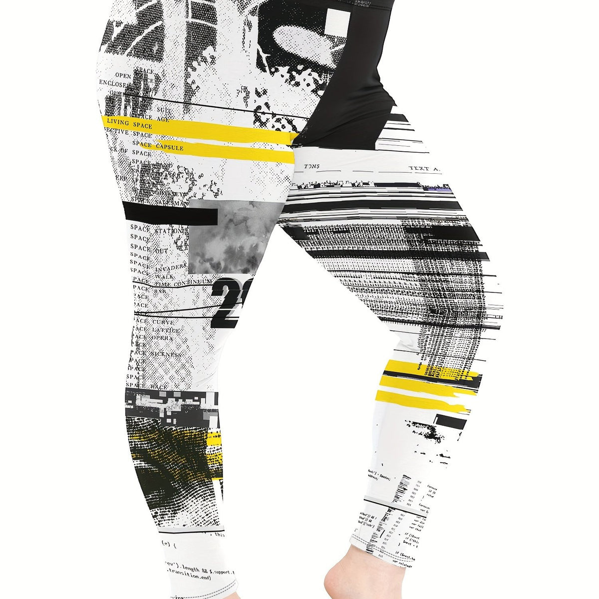  Random Print High Rise Leggings