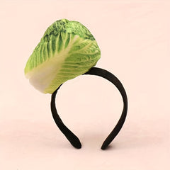 Creative Food Hair Band Hot Dog Corn Carrot Print Headband
